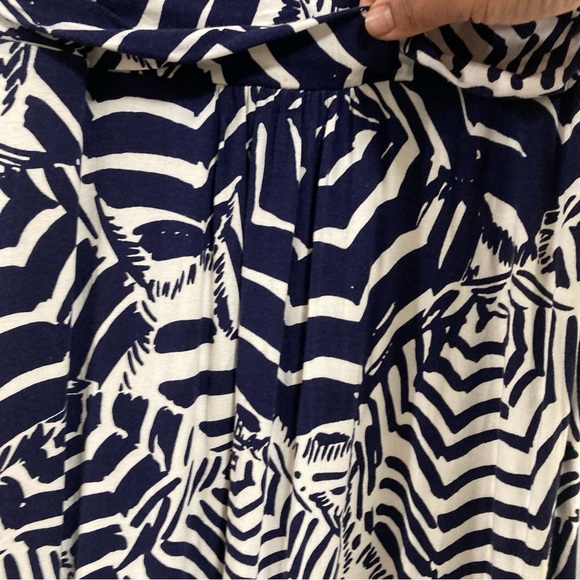 Lilly Pulitzer Sloan Oh Cabana Navy and White Zebra Print Maxi Dress Size M - Picture 7 of 14